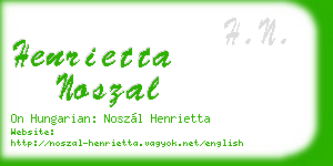 henrietta noszal business card