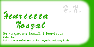 henrietta noszal business card